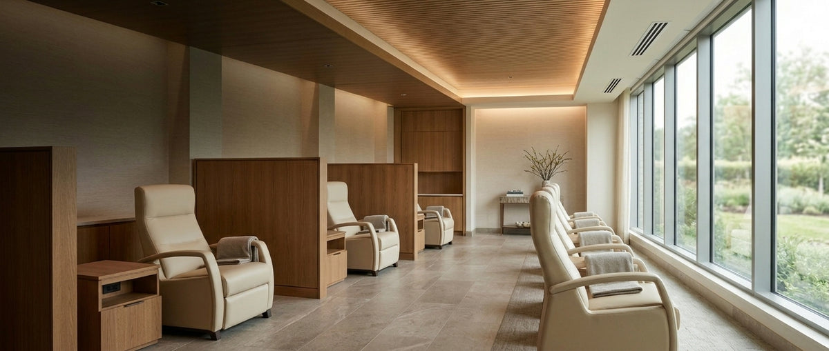 For long treatments. Designed like furniture.